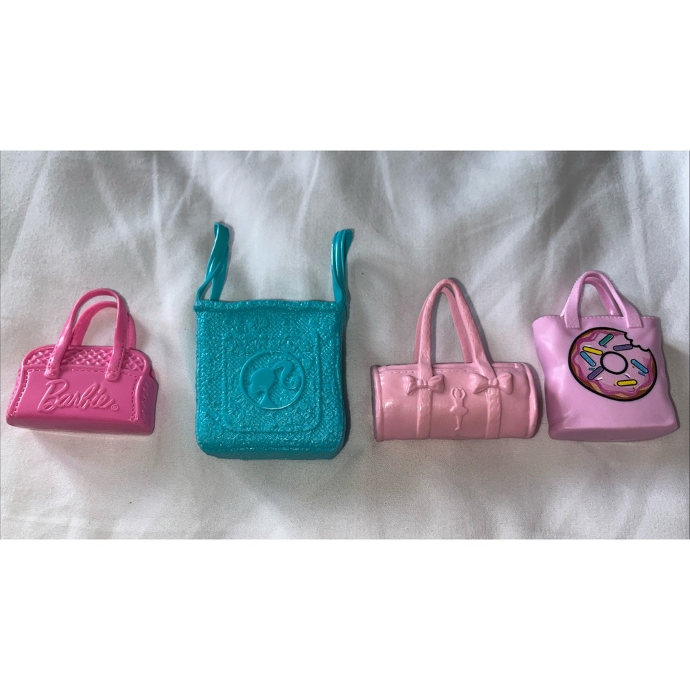 4 Barbie Mattel Bags Fashionista Ballerina Donut Kawaii Pink Satchel Bags